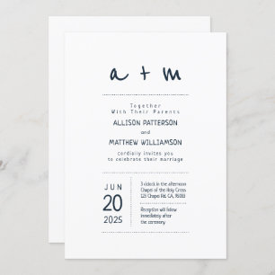 Minimalist and Modern Wedding Invitation