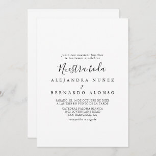 Minimalist and Simple Invitation From Our Wedding