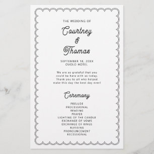 Minimalist and simple scalloped border program