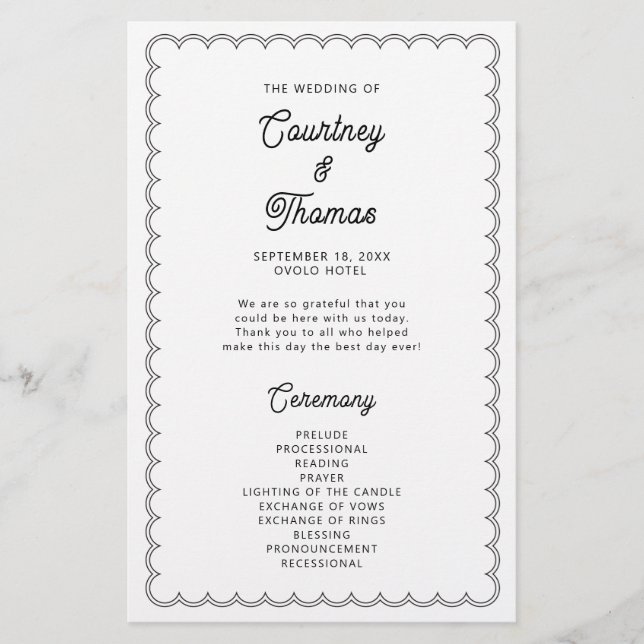 Minimalist and simple scalloped border program (Front)