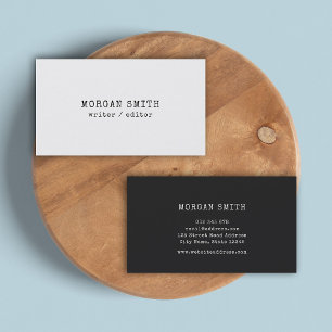 Minimalist and Trendy Typewriter Dark Grey Business Card