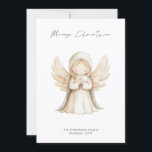 Minimalist Angel Script Merry Christmas Holiday Card<br><div class="desc">Minimalist Angel Script Merry Christmas. Available digitally and printed. Modern and minimalist,  with a styish set script for Merry Christmas. Personalise the rest of the words on each side as required.</div>