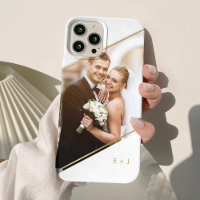 Minimalist Angle Monogrammed Custom Photo