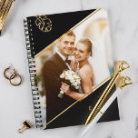Minimalist Angle Monogrammed Custom Photo Planner<br><div class="desc">Modern and minimalist personalized photo design.</div>