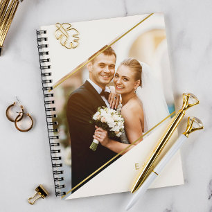 Minimalist Angle Monogrammed Custom Photo Planner