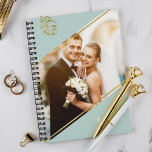 Minimalist Angle Monogrammed Custom Photo Planner<br><div class="desc">Modern and minimalist personalized photo design.</div>
