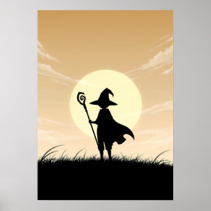 Minimalist Anime Mage Poster