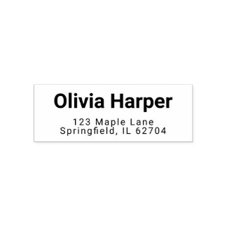Minimalist Approach Return Address Name Self-inking Stamp
