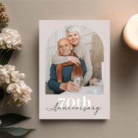 Minimalist Arch Beige 70th wedding anniversary