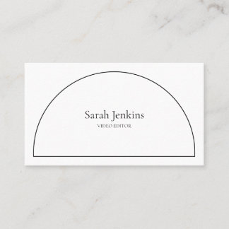 Minimalist Arch Black and White Business Card
