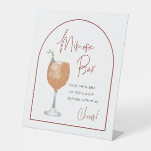 Minimalist Arch Mimosa Bar Table Sign