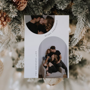 Minimalist Arch Photo Christmas Cards 