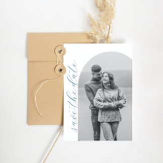 Minimalist Arch Save the Date wedding photo Invitation