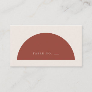 Minimalist Arch Terracotta and Cream Flat  Place C Card