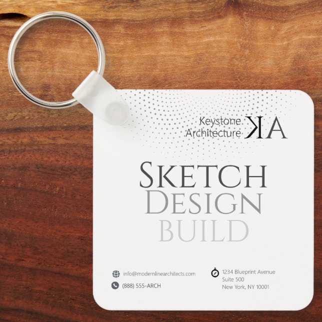 Minimalist Architecture Journal with 2026 Calendar Keychain (Front)