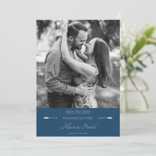 Minimalist Arrows Photo Marseille Blue Save The Date