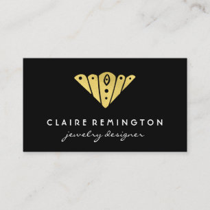 Minimalist Art Deco   Faux Gold Foil Business Card