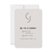 Minimalist Art Deco Wedding RSVP Card