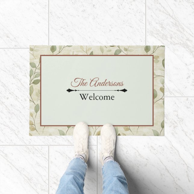 Minimalist Art Doormat | Personalized Family Name (Indoor)