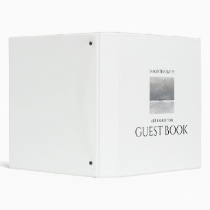Minimalist Art Show Exhibition Guest Book Binder