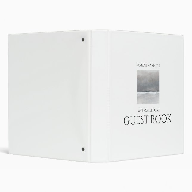 Minimalist Art Show Exhibition Guest Book Binder (Background)