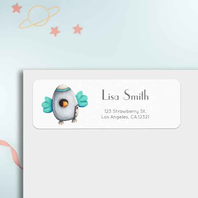 Minimalist Astronaut Bird Flying Spaceship Kids  (Creator Uploaded)