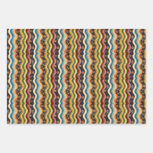 Minimalist Australian Aboriginal Art: Faded Colour Wrapping Paper Sheet