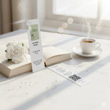 Minimalist Author Bookmark Template with Book Cove