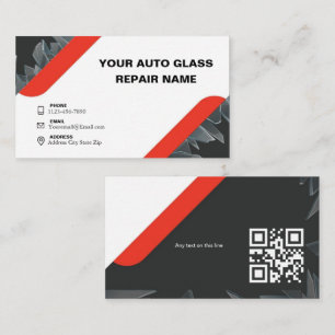 Minimalist  Auto Glass Repair Business Card