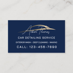 Minimalist automotive gold car line Business Card