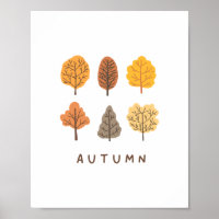 Minimalist Autumn Tree
