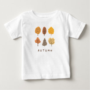 Minimalist Autumn Trees  Baby T-Shirt