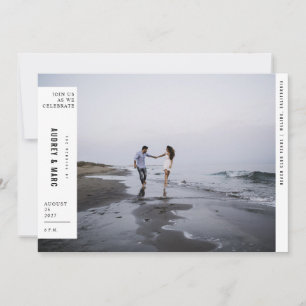 Minimalist Avant Garde Photo Wedding Invitation