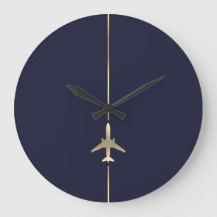 Minimalist Aviation Large Clock