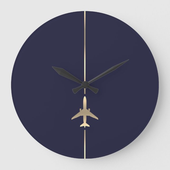 Minimalist Aviation Large Clock (Front)