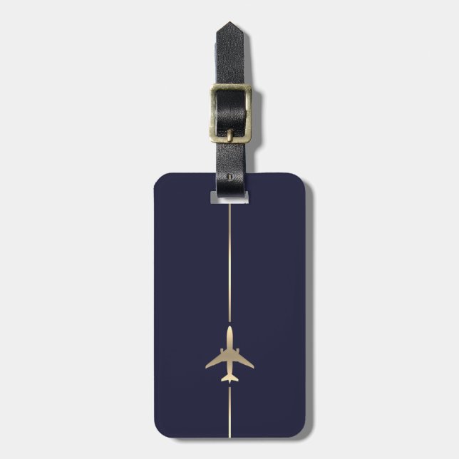 Minimalist Aviation Luggage Tag (Front Vertical)