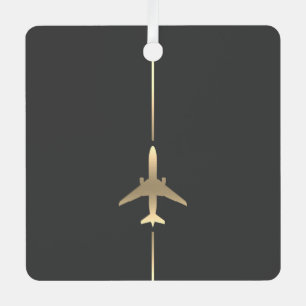 Minimalist Aviation Metal Ornament