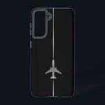 Minimalist Aviation Samsung Galaxy Case<br><div class="desc">Minimalist Silver Aviation Samsung Galaxy S21 Case</div>