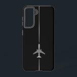 Minimalist Aviation Samsung Galaxy Case<br><div class="desc">Minimalist Silver Aviation Samsung Galaxy S21 Case</div>
