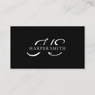 Minimalist B&W Business Card Elegant Professional