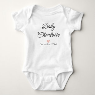 Minimalist Baby Coming Soon Custom Newborn Gift Bodysuit