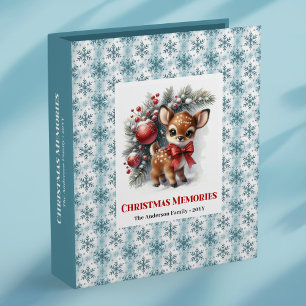 Minimalist baby fawn christmas scene kids memory binder