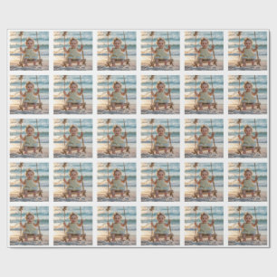 Minimalist Baby Girl 1st Birthday Party Wrapping Paper