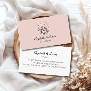 Minimalist Baby Hands Logo – Birth Doula, Midwife Business Card
