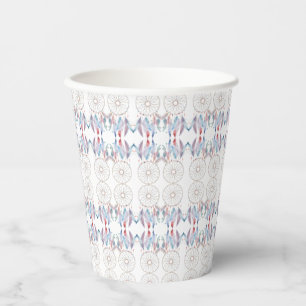 Minimalist Baby Shower Boho Dreamcatcher Pattern Paper Cups