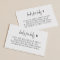 Minimalist Baby Shower Book Request Insert Cards