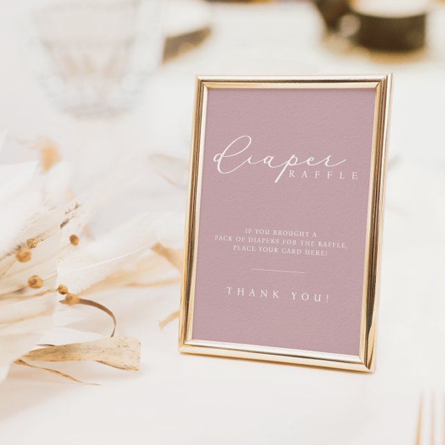 Minimalist Baby Shower Diaper Raffle Station Sign (Creator Uploaded)