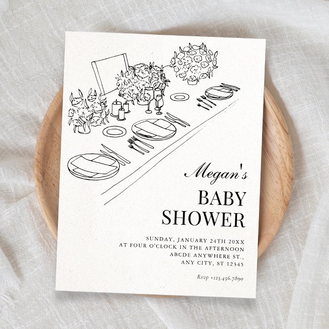 Minimalist baby shower invitation (Creator Uploaded)