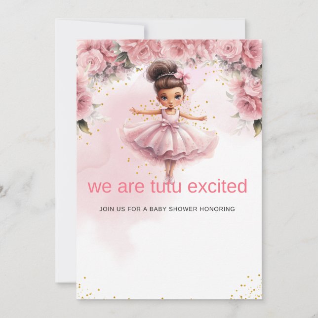 Minimalist Baby Shower Invitation Editable Neutral (Front)