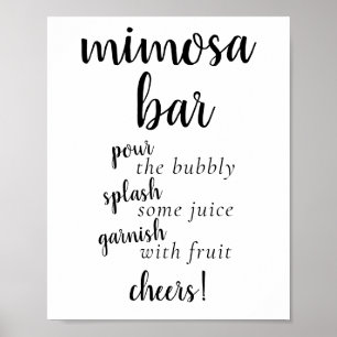 Minimalist Baby Shower   Momosa Bar Script Sign